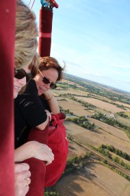 Kathy and Barbara in balloon